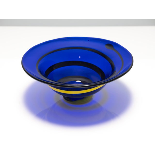 Blue Art Glass Bowl, 1960s For Sale - Image 4 of 6