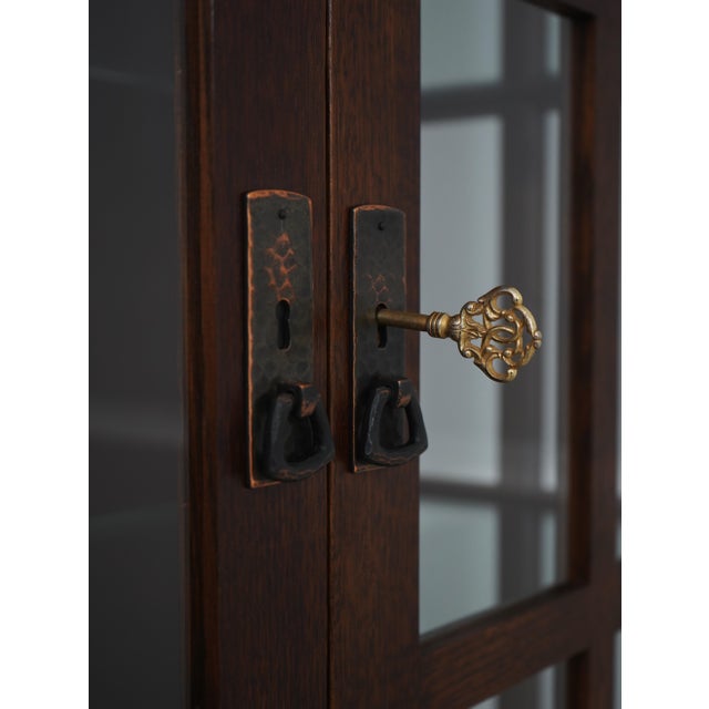 Brown Mission Oak Arts & Crafts Stickley Bookcase For Sale - Image 8 of 16