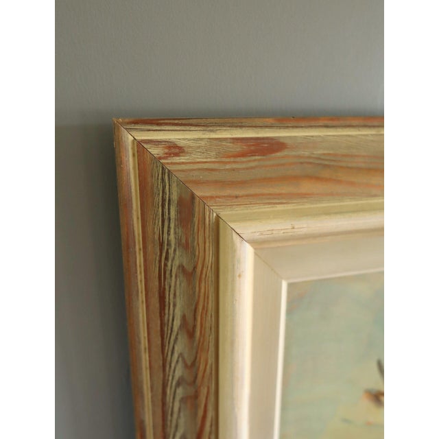 Mid-Century Modern 'The Quiet Road Home' Original Swedish Landscape Street Scene Oil Painting, Framed For Sale - Image 6 of 11