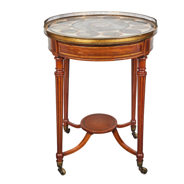 Italian, Marble Top Side Table For Sale