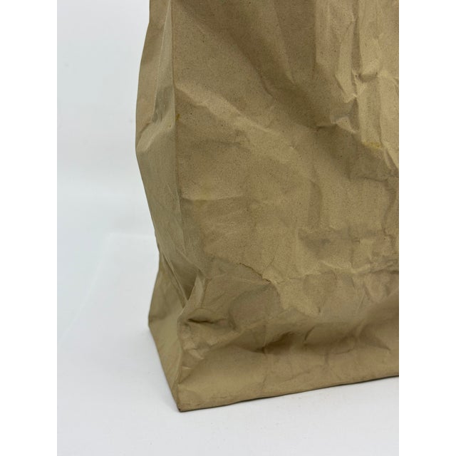 Vintage Pop Art Ceramic Crumbled Paper Bag Statue For Sale - Image 10 of 12