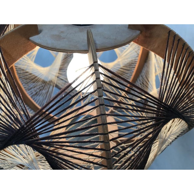 Woven Ceiling Lamp, 1970s For Sale - Image 4 of 18
