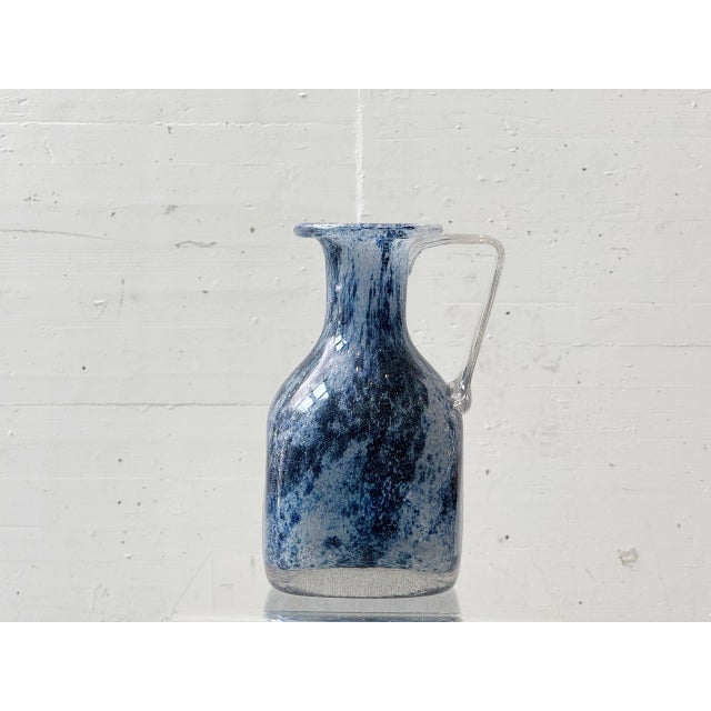 Blue Sarner Glas Efeso Vase in Studio Glass with Murano Influence, 1960s For Sale - Image 8 of 8