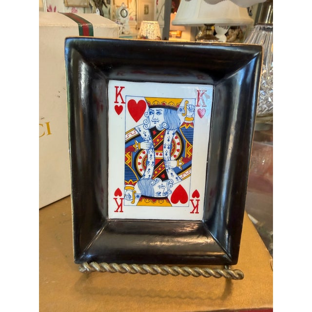 Ceramic Vintage Gucci "King of Hearts" Ashtray or Dish For Sale - Image 7 of 8