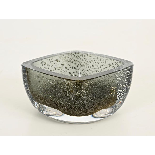 Murano Glass Bowl with Gold and Silver Inclusions attributed to Seguso, Italy, 1960s For Sale - Image 10 of 13