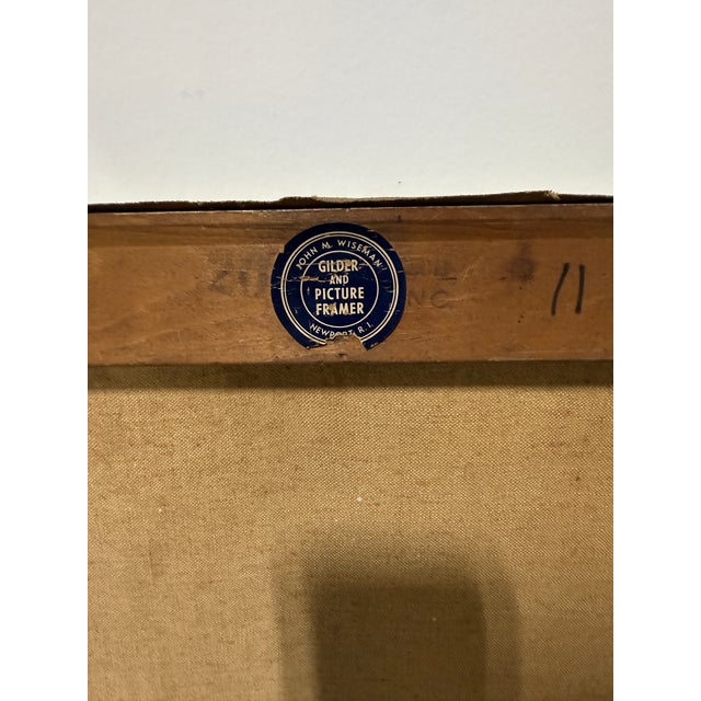 Textile Martin J. Murray (American, 1908–1997) "Bell Tower" Oil, 1960 For Sale - Image 7 of 9