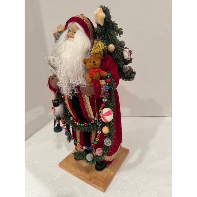 Wood Vintage Lynn Haney “Sugar Plums & Nutcracker” Santa #1498 For Sale - Image 7 of 12