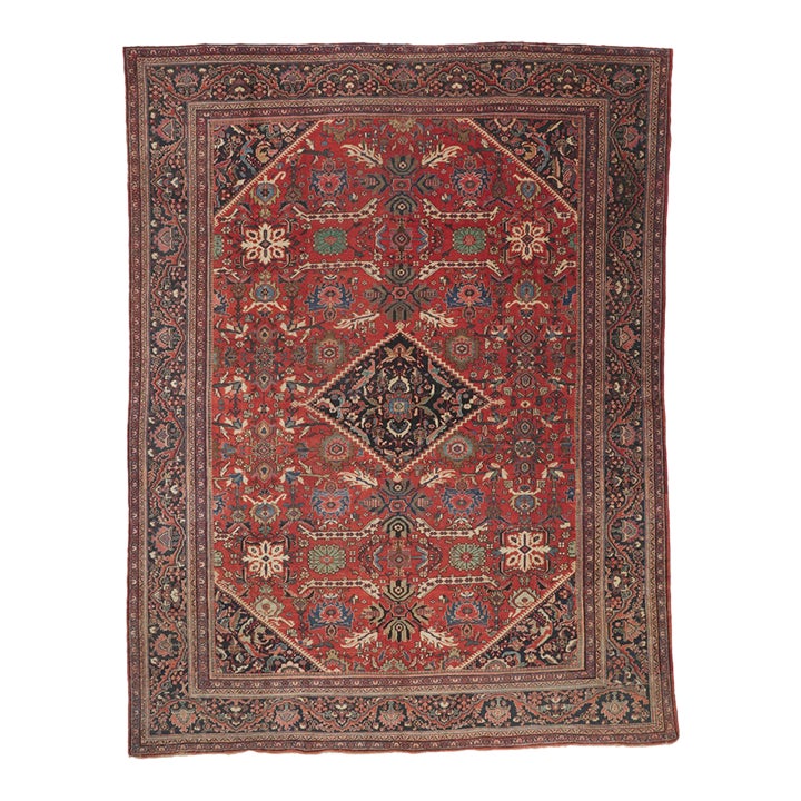 Antique Persian Mahal Rug, 11'00 X 14'05 | Chairish