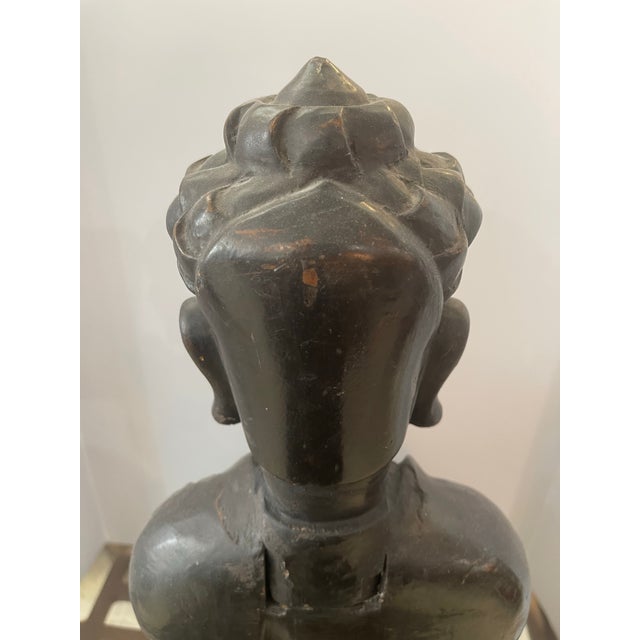 Wooden Buddha Statue Early 20 Th Ct. For Sale In Miami - Image 6 of 12