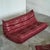 2000 - 2009 Togo Modular Sofa in Oxblood Red Leather attributed to Michel Ducaroy for Ligne Roset, 2000s, Set of 4 For Sale - Image 5 of 18