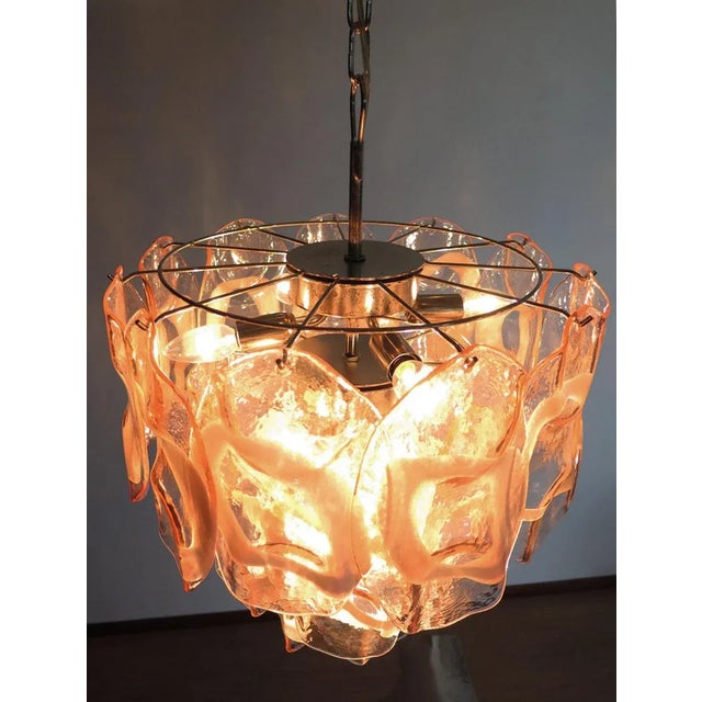 Vintage Italian Glass Chandelier, 1979 For Sale - Image 12 of 13
