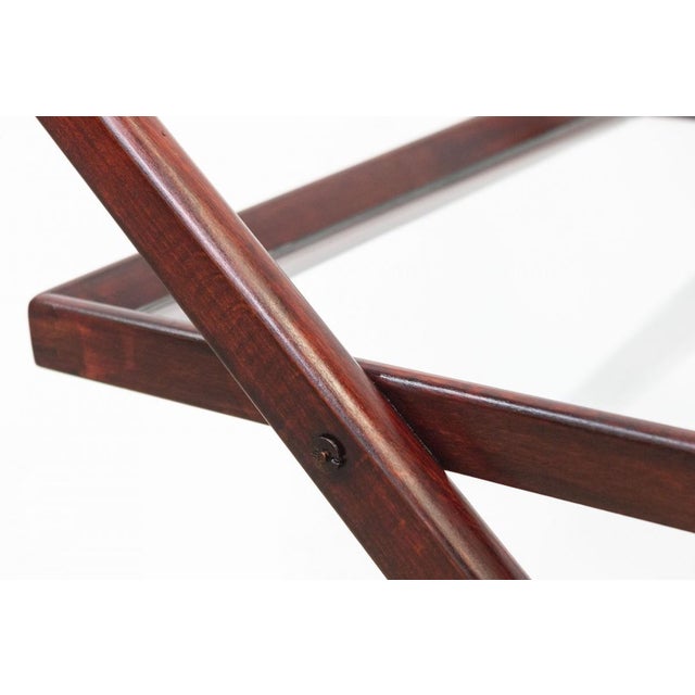 Vintage Walnut Bar Cart, 1950s For Sale - Image 10 of 13