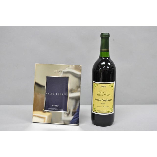 Lauren, Ralph Lauren Silver Plated "Normandy" Modern 5x7 Photo Picture Frame with RL Hallmark and Glass Front (B),...