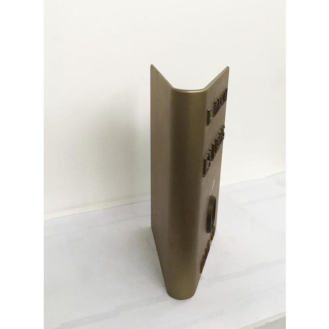 Metal Vintage Italian Aluminun Abstract Sculpture by Eugenio Miccini, 1970 For Sale - Image 7 of 18