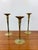 Art Deco Vintage Tall Brass Graduated Size Set of 3 Candle Holders For Sale - Image 3 of 6