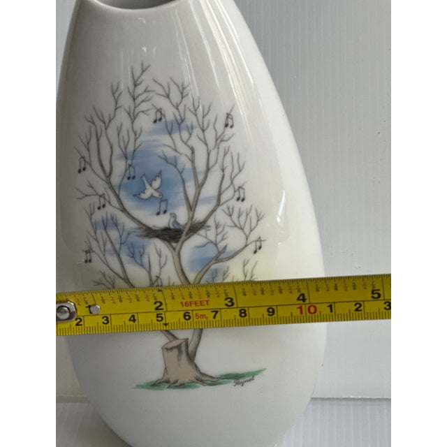 MCM 1950s Rosenthal Germany 8" Tall Porcelain Vase"The Violinist" Sign Raymond Peyote #1507 For Sale - Image 13 of 14