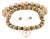 Spiritual Heart & Lucky Clover Gold Beaded Bracelet Set For Sale