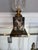 Vintage Crystal and Brass Table Lamps With Marble Bases and Pleated Shades - a Pair For Sale - Image 6 of 15