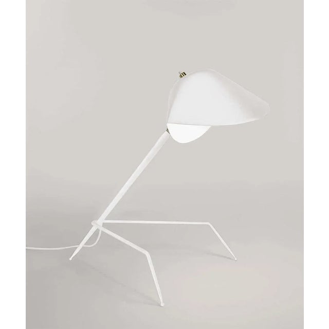 White Serge Mouille 'Lampe Tripode' Table Lamp in White For Sale - Image 8 of 12