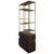 Global Views Studio a Home Oslo Etagere in Dark Ash Wood and Brass-Bronze Finished Metal For Sale - Image 4 of 12