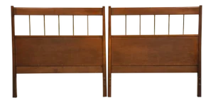 Solid Birch Planner Group Twin Headboards- a Pair Mid Century Modern