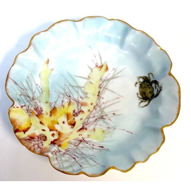 19th Century 1893 Haviland Limoges Aesthetic Movement Crab Plates - Set of 6 For Sale - Image 5 of 18