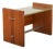 Side Table in Veneered Plywood with Sand-Cast Glass Top, Metal Tube and Handles by Jacques Adnet, 1930s For Sale