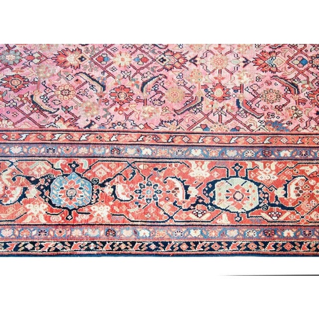 Tan Early 20th Century Persian Sarouk Farahan Rug For Sale - Image 8 of 12