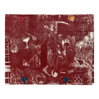 1976 David Slater Crowdogs Abstract Serigraph For Sale