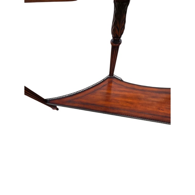 1990s Theodore Alexander Console Buffet Table Sideboard French Regency Demi Lune Shelf For Sale - Image 12 of 18