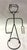 Mid-Century Modern Pair of Mid Century Metal Wire Stick Figure Wine Bottle and Goblet Holders For Sale - Image 3 of 8