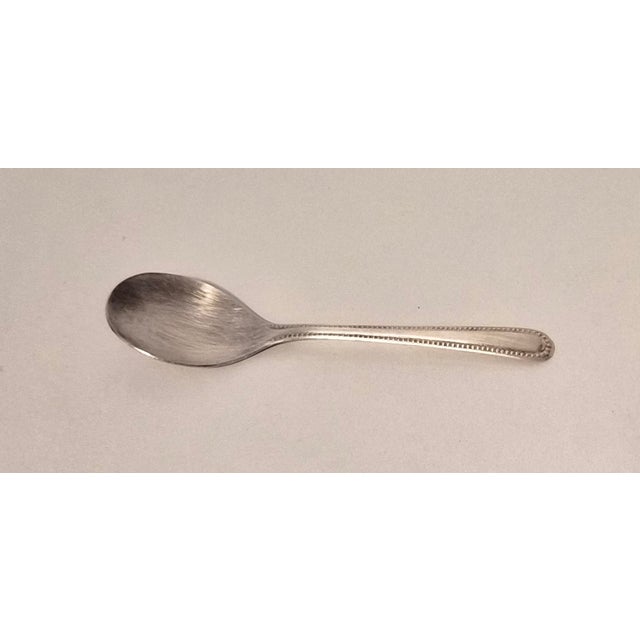 1960s Vintage Queen Anne Silver Plate Jam Dish With Cut Glass Bowl & Spoon Made in England For Sale - Image 5 of 6