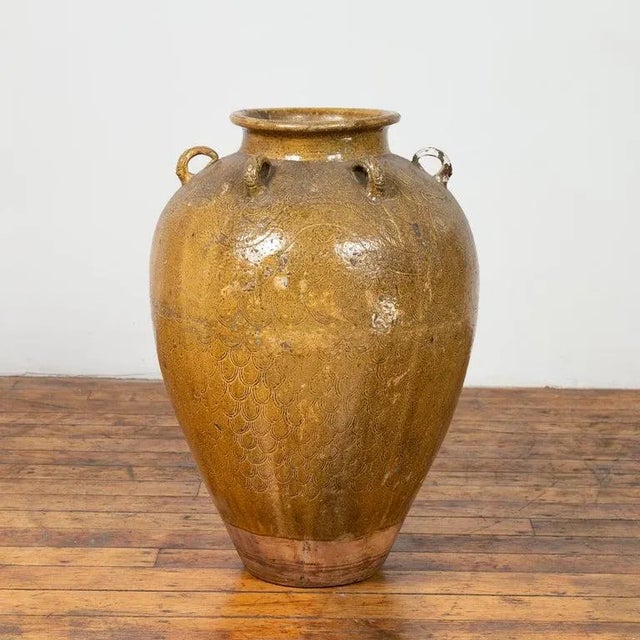 19th Century 19th Century Ceramic Martaban Water Jar For Sale - Image 5 of 13