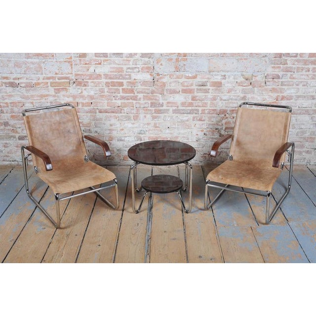 1920s Czech Bauhaus Chrome Armchairs attributed to M. Breuer for Thonet, 1920s, Set of 2 For Sale - Image 5 of 14