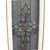 This antique architectural window, dating to approximately 1910, features a leaded glass design with a central floral...
