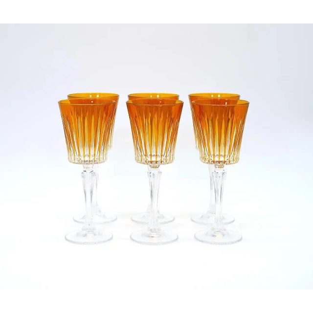Late 20th Century French Cut Crystal Tableware Wine / Water Service For Sale - Image 5 of 13