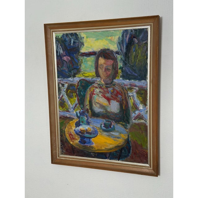 Bertil Eriksen, Café Scene, 1960s, Oil on Canvas, Framed For Sale - Image 14 of 18