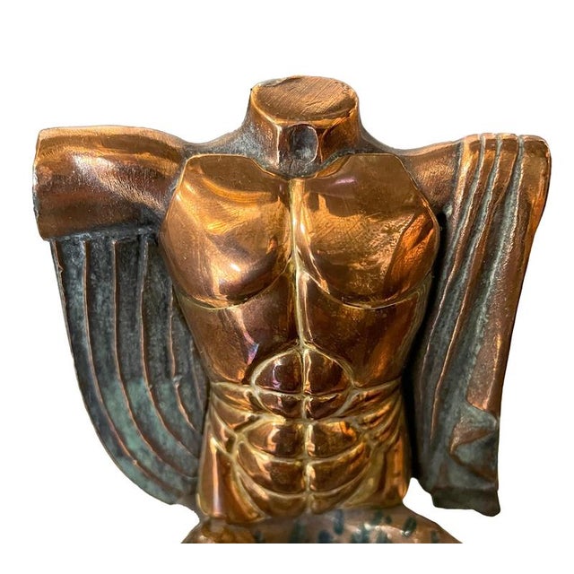 2000 - 2009 Miguel Berrocal, Eros Bronze Sculpture with 24 Carat Gold, 2000, Bronze For Sale - Image 5 of 6