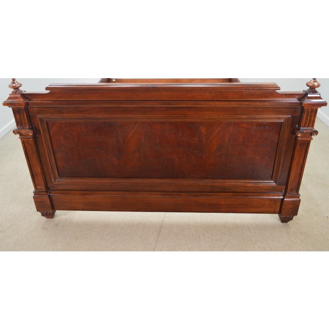 Ralph Lauren Mahogany Queen Leather Bed Frame Chairish