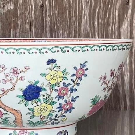Ceramic Vintage Monumental Boho Asian Bowl For Sale - Image 7 of 13