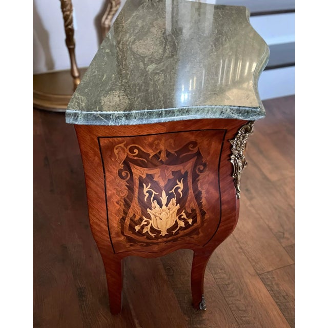 Brown Louis XV Marble Top Commode For Sale - Image 8 of 12