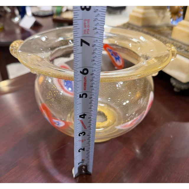 Arnaldo Zanella Murano Glass Bowl Signed 6x8 For Sale - Image 9 of 9
