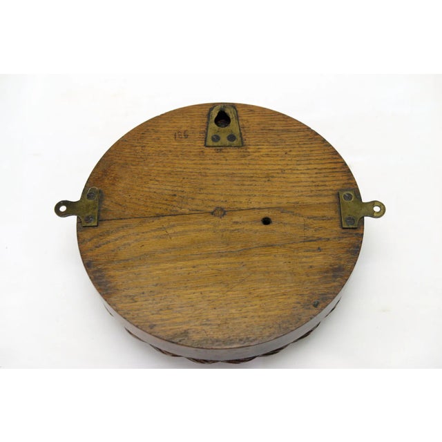 Metal English Boat Thermometer in Oak, Brass and Glass from W.Holt Dover For Sale - Image 7 of 8