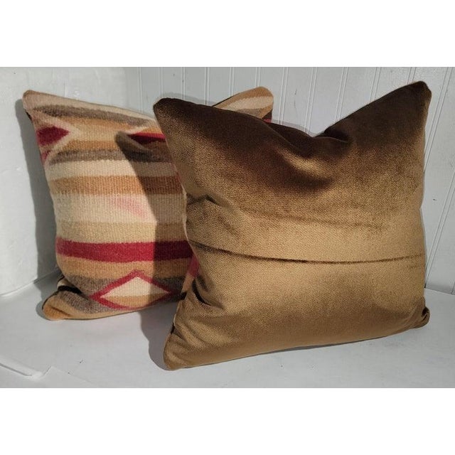 Hand Woven Pair of Wool Pillows For Sale - Image 4 of 5