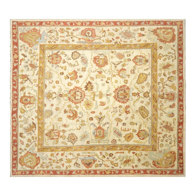 1920s Turkish Oushak Rug For Sale