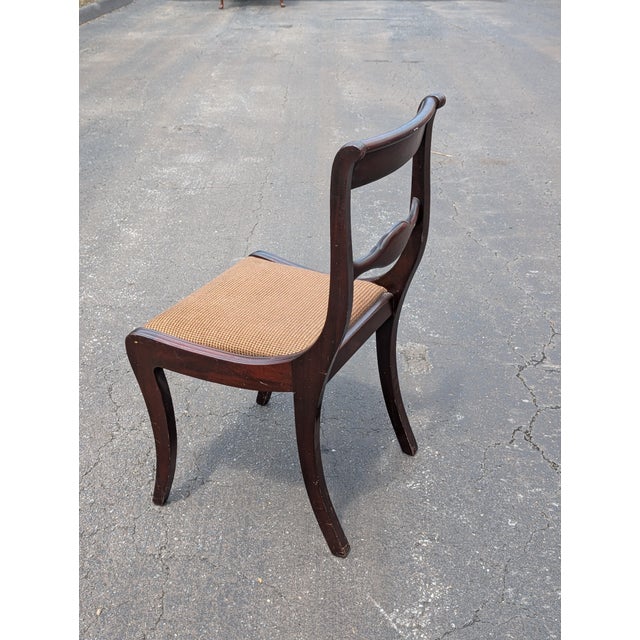 Brown 1960s Set of 8 Duncan Phyfe Style Mahogany Dining Chairs Attributed to Pennsylvania House For Sale - Image 8 of 12