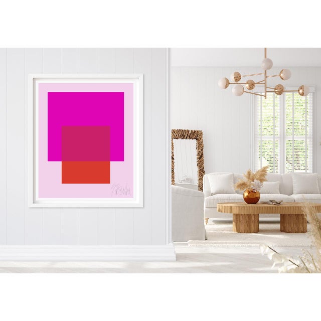 "The Interaction of Deep Hot Pink and Red on Light Pink" by Liz Roache (Pink, Red) This Modern, Mid Century, Contemporary...