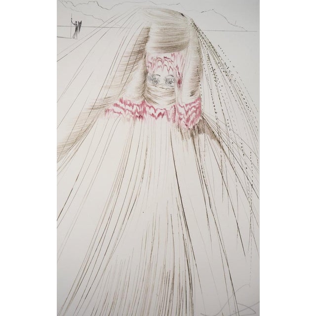 Salvador Dali The queen had silk bliaut, 1970 Original color etching (etching) Signed in pencil lower right by the hand of...