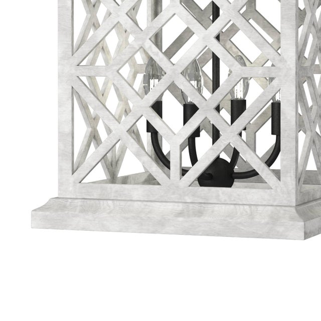 Regina Andrew Chatham Wood Lantern, White For Sale - Image 4 of 7