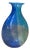 Mid-Century Two-Tone Murano Glass Flask in Green and Blue by Archimede for Seguso, 1950 For Sale